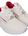 Philipp Plein Chic White Becky Sneakers with Pink Accents