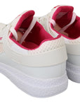 Philipp Plein Chic White Becky Sneakers with Pink Accents