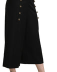 Dolce & Gabbana Elegant High Waist Wide Leg Virgin Wool Trousers