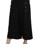 Dolce & Gabbana Elegant High Waist Wide Leg Virgin Wool Trousers