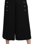 Dolce & Gabbana Elegant High Waist Wide Leg Virgin Wool Trousers
