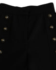 Dolce & Gabbana Elegant High Waist Wide Leg Virgin Wool Trousers