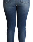 Dolce & Gabbana Enchanted Crystal Studded Blue Jeans