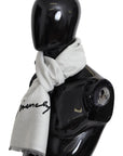 Givenchy Elegant Monochrome Wool-Silk Blend Scarf