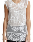 Dolce & Gabbana Chic Lace Floral Sleeveless Top