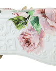 Dolce & Gabbana Floral Crystal-Embellished Leather Sneakers