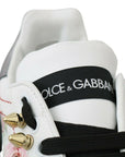 Dolce & Gabbana Floral Crystal-Embellished Leather Sneakers