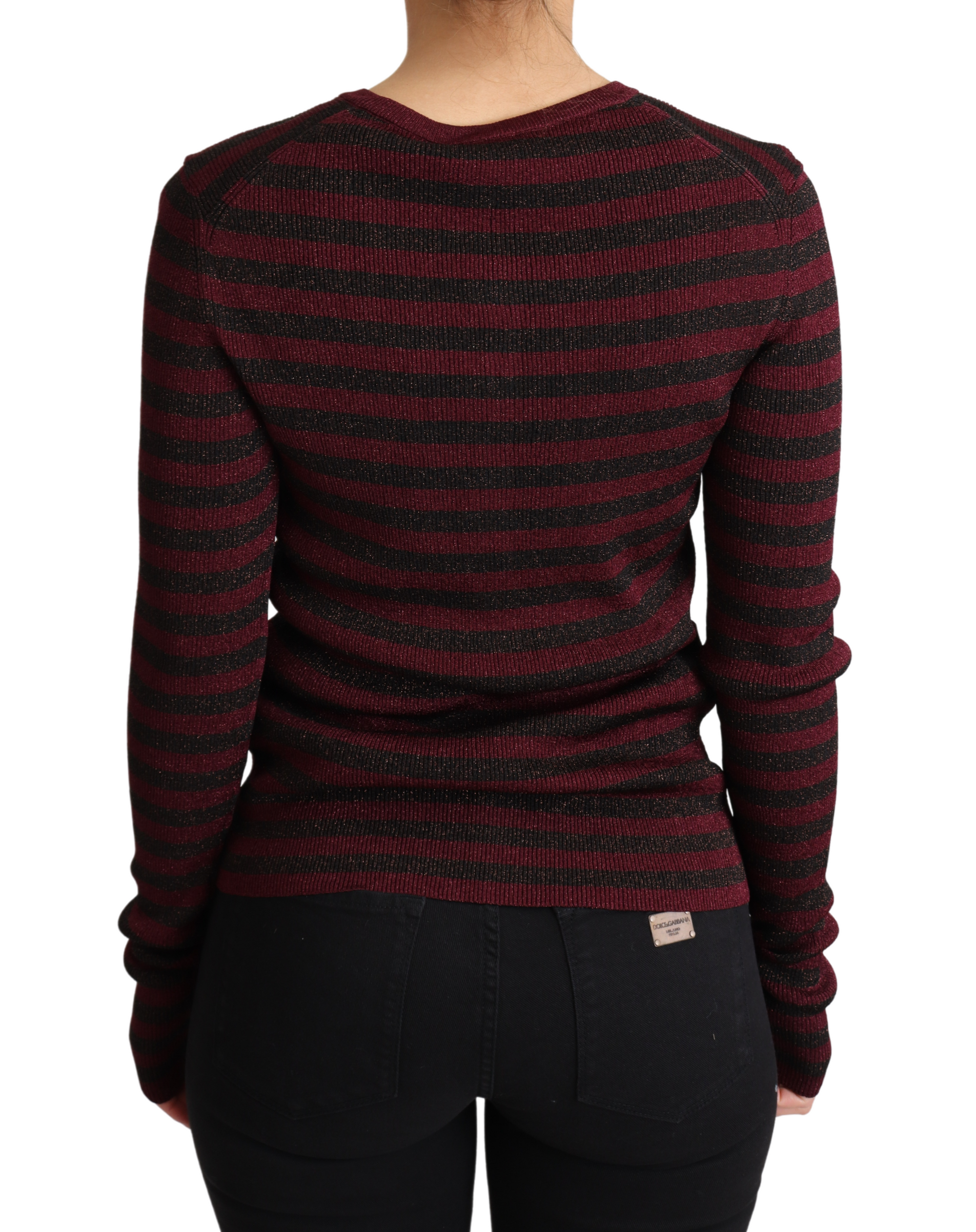 Dolce &amp; Gabbana Elegant Striped Viscose Cardigan
