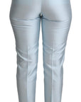 Dolce & Gabbana Elegant High-Waisted Silk Trousers