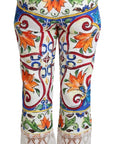 Dolce & Gabbana Majolica High Waist Cropped Trousers