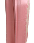Dolce & Gabbana Silk Blend Satin Wide-Leg Pants in Pink