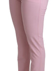 Dolce & Gabbana Elegant Pink High-Waisted Wool Trousers