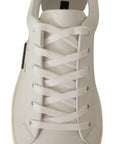 Dolce & Gabbana Chic White Leather Sneakers for Men