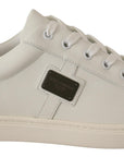 Dolce & Gabbana Chic White Leather Sneakers for Men