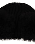 Dolce & Gabbana Elegant Black Cashmere Alpaca Fur Beanie