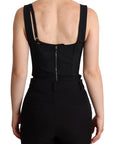 Dolce & Gabbana Elegant Black Lace Bodysuit Corset Dress