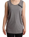 Dolce & Gabbana Elegant Gray Cotton Jersey Sleeveless Tank