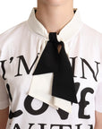 Dolce & Gabbana Chic Love Slogan Silk Cotton Tee