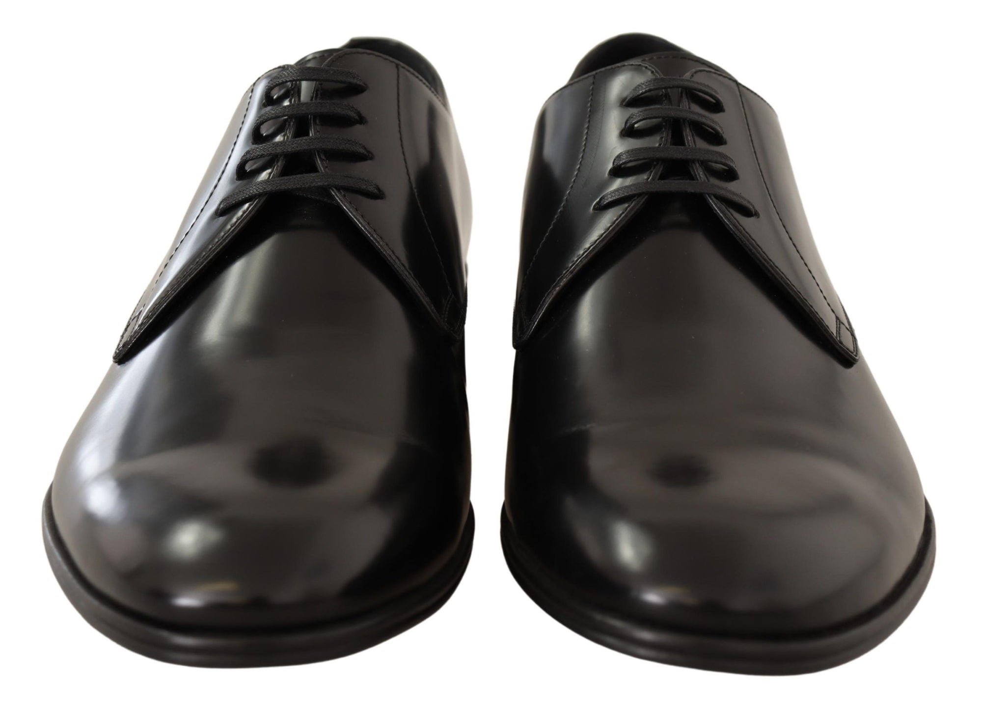 Dolce &amp; Gabbana Elegant Black Leather Derby Shoes