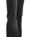 Dolce & Gabbana Svelte Mid Waist Flared Black Denim