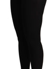 Dolce & Gabbana Black High Waist Cashmere Tights Pants