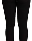 Dolce & Gabbana Black High Waist Cashmere Tights Pants