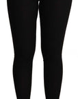 Dolce & Gabbana Black High Waist Cashmere Tights Pants