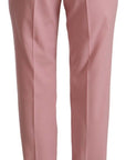 Dolce & Gabbana Elegant Pink High-Waisted Trousers