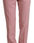 Dolce & Gabbana Elegant Pink High-Waisted Trousers