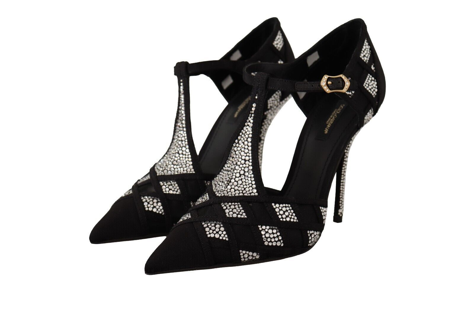 Dolce &amp; Gabbana Elegant Crystal-Embellished Suede Pumps