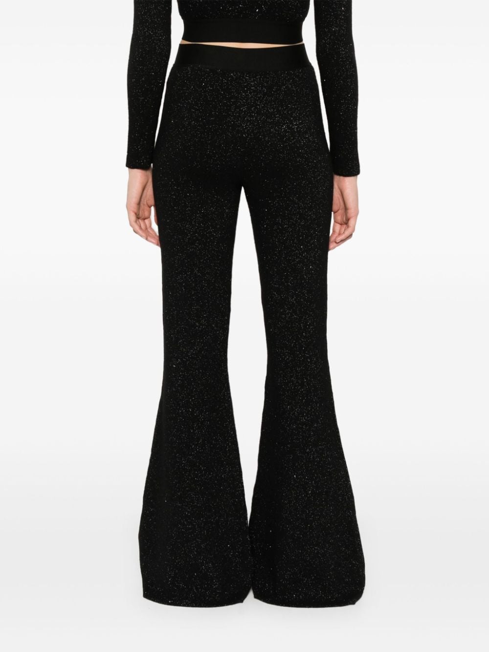 Palm Angels Palm Angels Logo lurex flared trousers