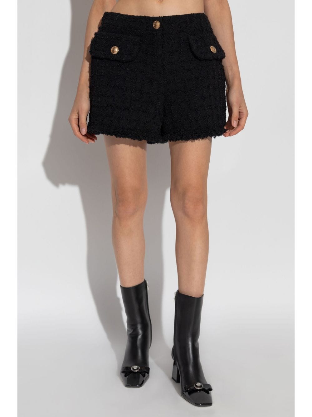 Versace Versace Heritage tweed mini shorts