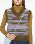 Ganni Ganni Striped v-neck vest