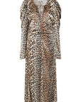 Ganni Ganni leopard-print Ruched Midi Dress