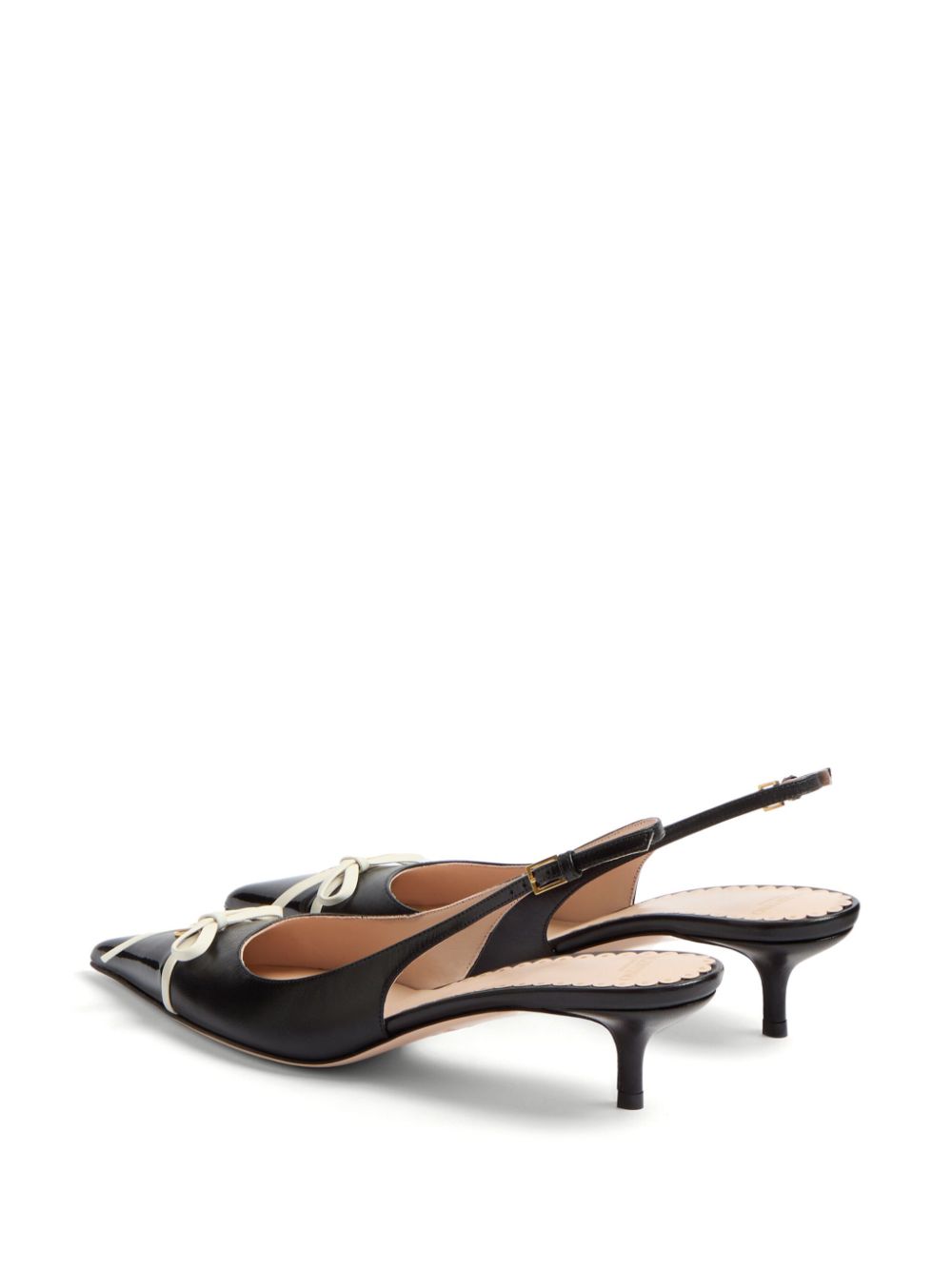 Valentino Garavani Valentino Garavani Bepointy 45mm Patent Leather and Kid Slingback Pumps
