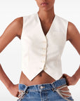 Stella McCartney Stella McCartney Cropped Tailored Wool Waistcoat