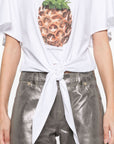 Stella McCartney Stella McCartney Pineapple Tie-front Cotton T-Shirt
