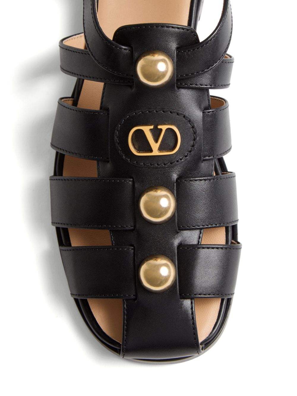 Valentino Garavani Valentino Garavani Vlogo Signature Fisherman Sandal In 20mm Calfskin