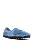 Marni Marni Blue Faux Fur Slip-On Loafers