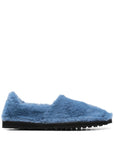 Marni Marni Blue Faux Fur Slip-On Loafers