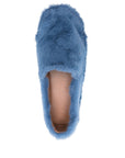 Marni Marni Blue Faux Fur Slip-On Loafers