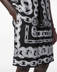 Versace Versace Medusa Chains Silk Shorts