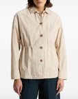 Woolrich Woolrich Garment-Dyed Pure Cotton Overshirt beige
