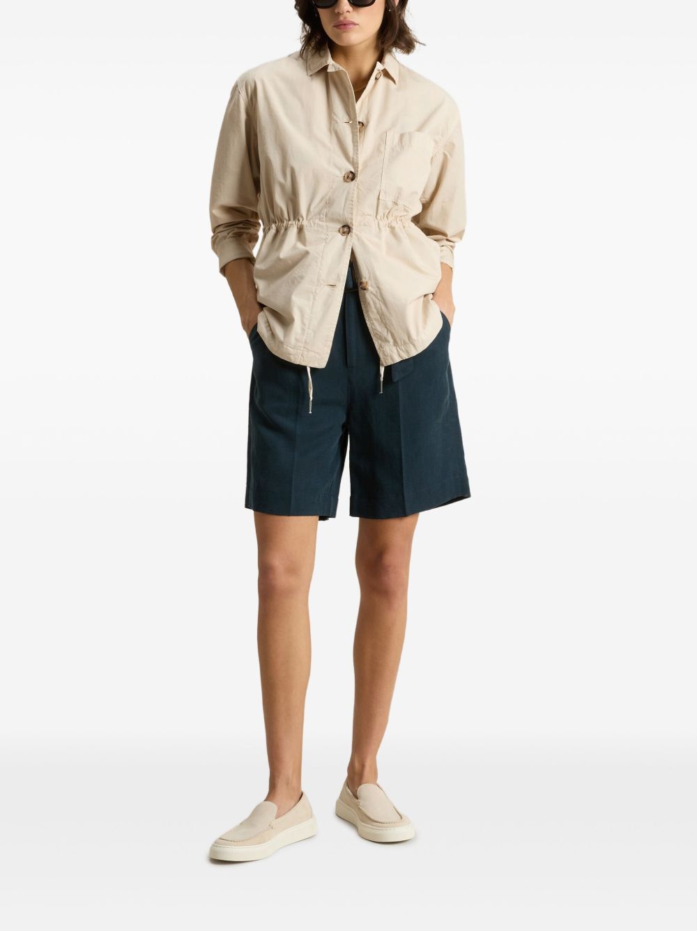 Woolrich Woolrich Garment-Dyed Pure Cotton Overshirt beige