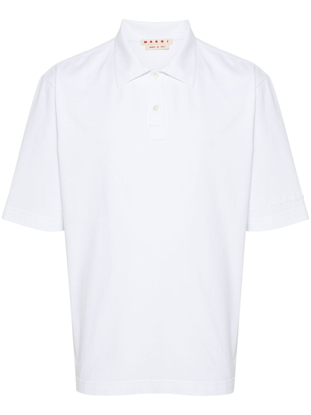 Marni Marni logo-patch polo shirt