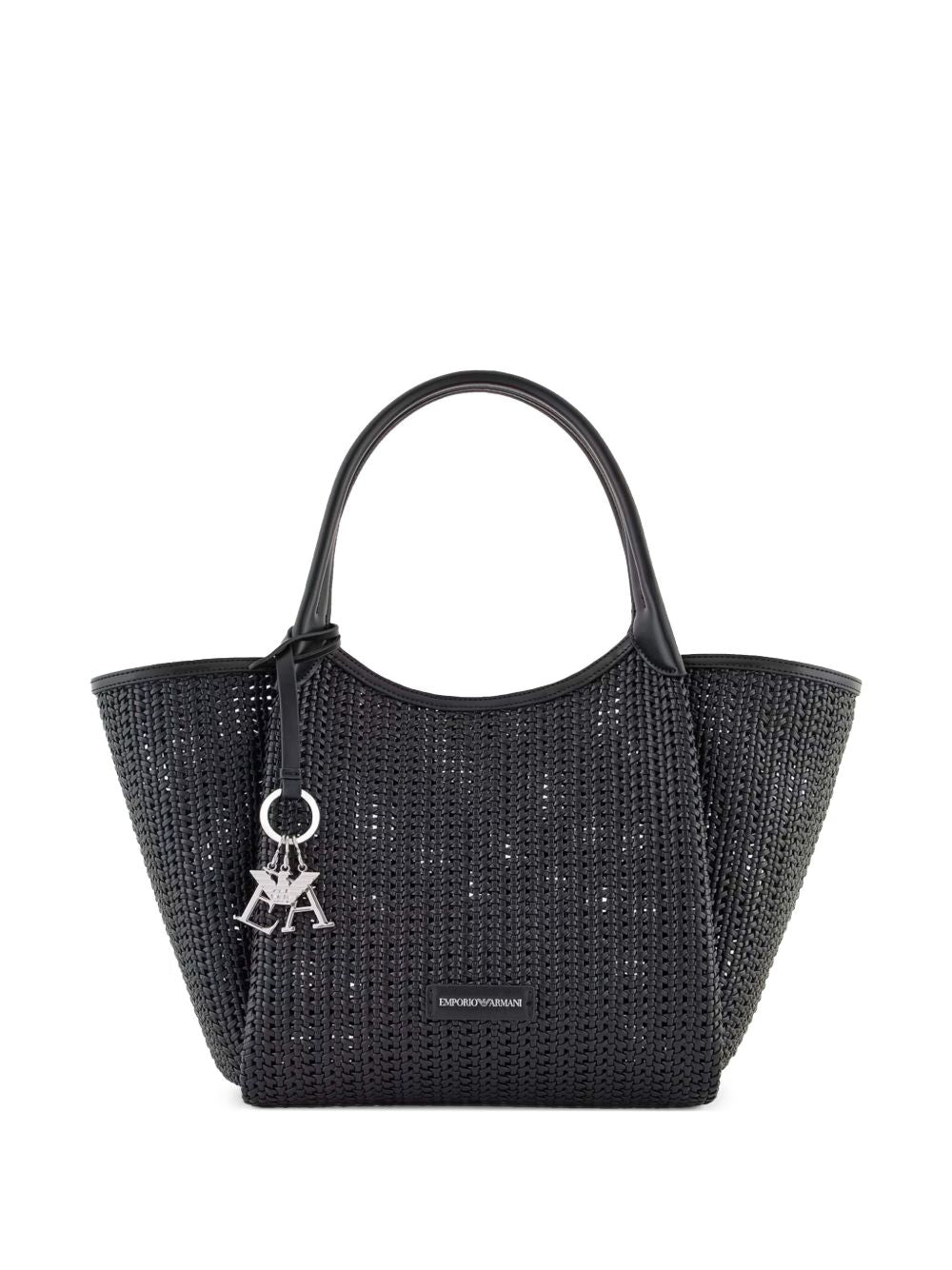 Emporio Armani Emporio Armani Shopper made of braided material with logo pendant