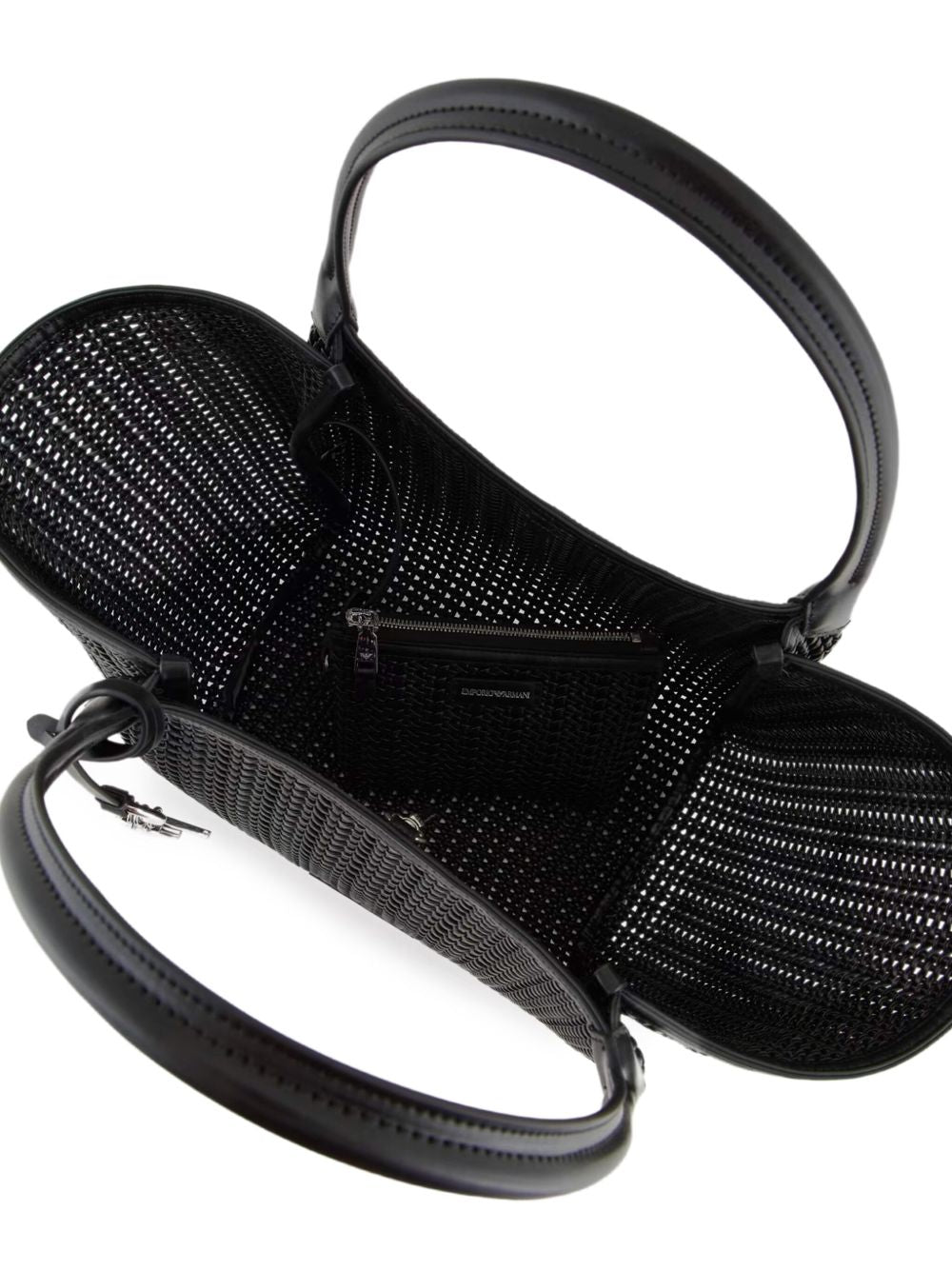 Emporio Armani Emporio Armani Shopper made of braided material with logo pendant