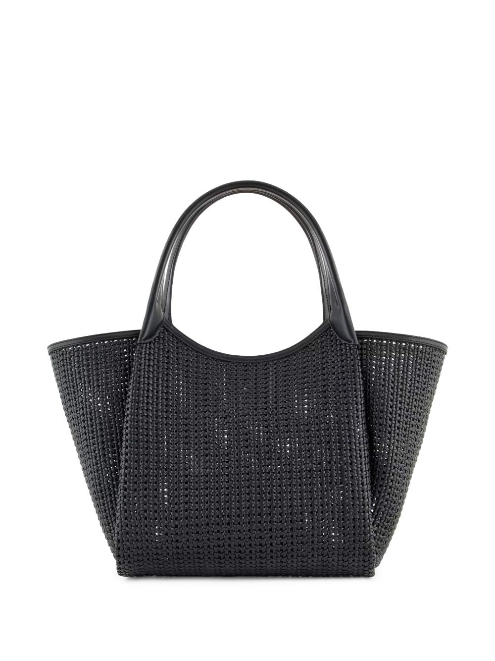 Emporio Armani Emporio Armani Shopper made of braided material with logo pendant