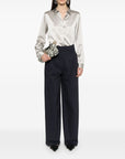 Emporio Armani Emporio Armani Cotton Wide Leg Trousers
