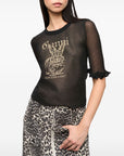 Ganni Ganni Sheer Jacquard Top